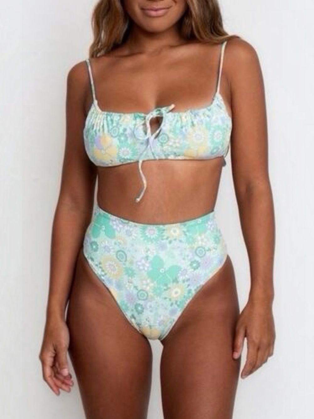 Skatie x Amber Fillerup Clark Haleiwa Demi Top Monroe Bottom Bikini Set XS/S 2pc